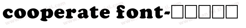 cooperate font字体转换